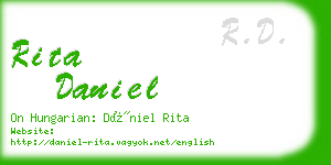 rita daniel business card